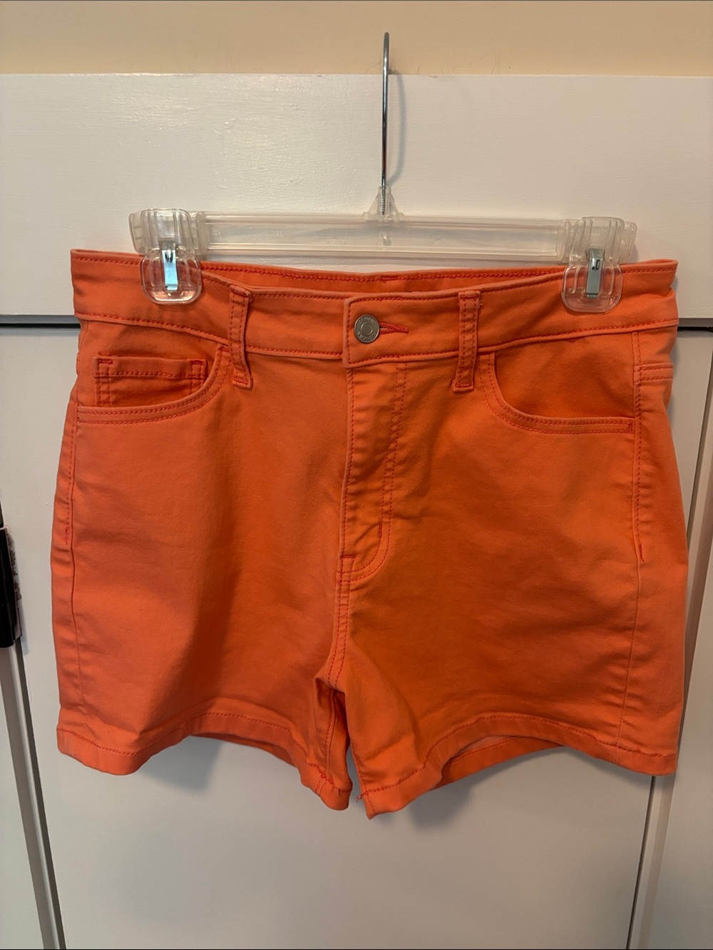 Zenana Orange Women's Cotton Stretch Shorts L